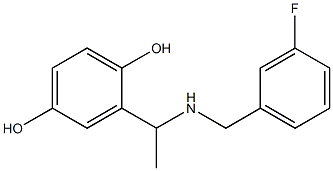 2-(1-{[(3-fluorophenyl)methyl]amino}ethyl)benzene-1,4-diol 结构式