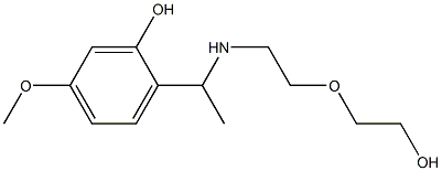 2-(1-{[2-(2-hydroxyethoxy)ethyl]amino}ethyl)-5-methoxyphenol,,结构式