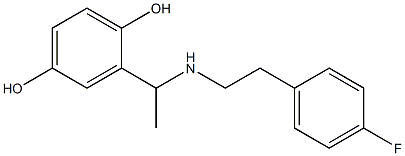 2-(1-{[2-(4-fluorophenyl)ethyl]amino}ethyl)benzene-1,4-diol Structure