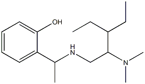 2-(1-{[2-(dimethylamino)-3-ethylpentyl]amino}ethyl)phenol 化学構造式