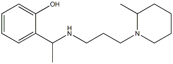 2-(1-{[3-(2-methylpiperidin-1-yl)propyl]amino}ethyl)phenol,,结构式