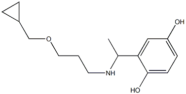 2-(1-{[3-(cyclopropylmethoxy)propyl]amino}ethyl)benzene-1,4-diol