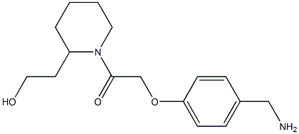 2-(1-{[4-(aminomethyl)phenoxy]acetyl}piperidin-2-yl)ethanol,,结构式
