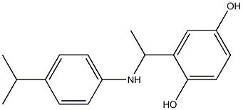 2-(1-{[4-(propan-2-yl)phenyl]amino}ethyl)benzene-1,4-diol Structure