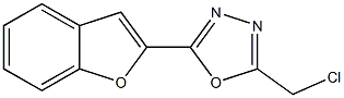 2-(1-benzofuran-2-yl)-5-(chloromethyl)-1,3,4-oxadiazole 化学構造式