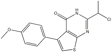 2-(1-chloroethyl)-5-(4-methoxyphenyl)-3H,4H-thieno[2,3-d]pyrimidin-4-one 结构式