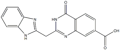 2-(1H-1,3-benzodiazol-2-ylmethyl)-4-oxo-3,4-dihydroquinazoline-7-carboxylic acid,,结构式