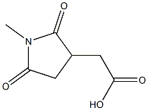2-(1-methyl-2,5-dioxopyrrolidin-3-yl)acetic acid Struktur