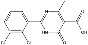 2-(2,3-dichlorophenyl)-4-methyl-6-oxo-1,6-dihydropyrimidine-5-carboxylic acid Structure