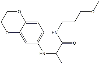 2-(2,3-dihydro-1,4-benzodioxin-6-ylamino)-N-(3-methoxypropyl)propanamide Structure