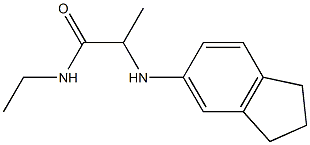 2-(2,3-dihydro-1H-inden-5-ylamino)-N-ethylpropanamide 化学構造式