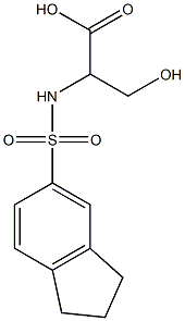 2-(2,3-dihydro-1H-indene-5-sulfonamido)-3-hydroxypropanoic acid Structure