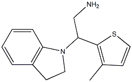 2-(2,3-dihydro-1H-indol-1-yl)-2-(3-methylthien-2-yl)ethanamine Structure