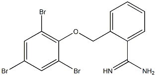 2-(2,4,6-tribromophenoxymethyl)benzene-1-carboximidamide,,结构式