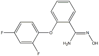 2-(2,4-difluorophenoxy)-N'-hydroxybenzene-1-carboximidamide,,结构式