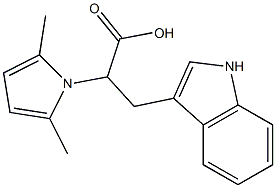 2-(2,5-dimethyl-1H-pyrrol-1-yl)-3-(1H-indol-3-yl)propanoic acid 结构式