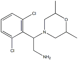 2-(2,6-dichlorophenyl)-2-(2,6-dimethylmorpholin-4-yl)ethan-1-amine Struktur