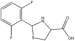 2-(2,6-difluorophenyl)-1,3-thiazolidine-4-carboxylic acid,,结构式