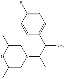 2-(2,6-dimethylmorpholin-4-yl)-1-(4-fluorophenyl)propan-1-amine 结构式