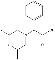 2-(2,6-dimethylmorpholin-4-yl)-2-phenylacetic acid 化学構造式