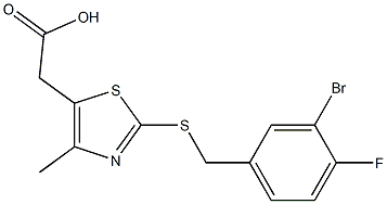 2-(2-{[(3-bromo-4-fluorophenyl)methyl]sulfanyl}-4-methyl-1,3-thiazol-5-yl)acetic acid