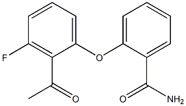 2-(2-acetyl-3-fluorophenoxy)benzamide Struktur