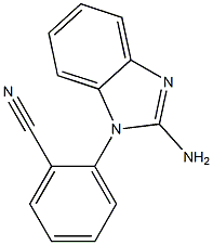 2-(2-amino-1H-1,3-benzodiazol-1-yl)benzonitrile 结构式