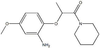 2-(2-amino-4-methoxyphenoxy)-1-(piperidin-1-yl)propan-1-one 化学構造式