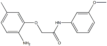 2-(2-amino-5-methylphenoxy)-N-(3-methoxyphenyl)acetamide 结构式