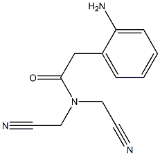 2-(2-aminophenyl)-N,N-bis(cyanomethyl)acetamide Structure
