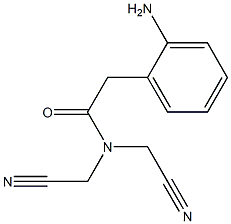 2-(2-aminophenyl)-N,N-bis(cyanomethyl)acetamide 结构式