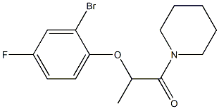 2-(2-bromo-4-fluorophenoxy)-1-(piperidin-1-yl)propan-1-one Structure