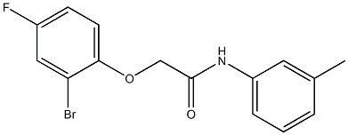2-(2-bromo-4-fluorophenoxy)-N-(3-methylphenyl)acetamide 化学構造式