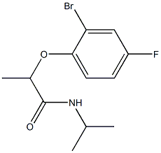 2-(2-bromo-4-fluorophenoxy)-N-(propan-2-yl)propanamide,,结构式