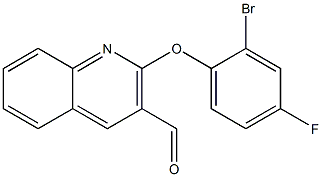 2-(2-bromo-4-fluorophenoxy)quinoline-3-carbaldehyde Struktur