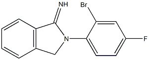 2-(2-bromo-4-fluorophenyl)-2,3-dihydro-1H-isoindol-1-imine Structure