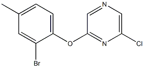 2-(2-bromo-4-methylphenoxy)-6-chloropyrazine,,结构式