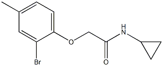 2-(2-bromo-4-methylphenoxy)-N-cyclopropylacetamide Structure