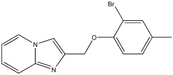 2-(2-bromo-4-methylphenoxymethyl)imidazo[1,2-a]pyridine 结构式