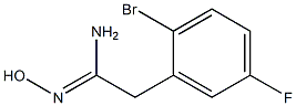 2-(2-bromo-5-fluorophenyl)-N'-hydroxyethanimidamide,,结构式
