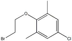 2-(2-bromoethoxy)-5-chloro-1,3-dimethylbenzene 化学構造式