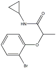 2-(2-bromophenoxy)-N-cyclopropylpropanamide,,结构式