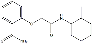 2-(2-carbamothioylphenoxy)-N-(2-methylcyclohexyl)acetamide,,结构式