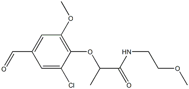  2-(2-chloro-4-formyl-6-methoxyphenoxy)-N-(2-methoxyethyl)propanamide