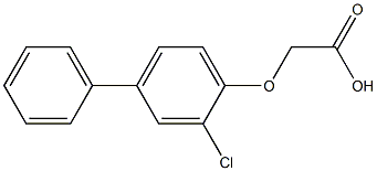 2-(2-chloro-4-phenylphenoxy)acetic acid 化学構造式