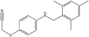 2-(4-{[(2,4,6-trimethylphenyl)methyl]amino}phenoxy)acetonitrile Structure