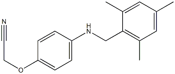  2-(4-{[(2,4,6-trimethylphenyl)methyl]amino}phenoxy)acetonitrile