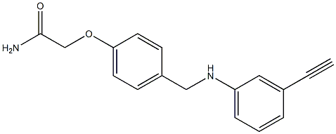 2-(4-{[(3-ethynylphenyl)amino]methyl}phenoxy)acetamide,,结构式