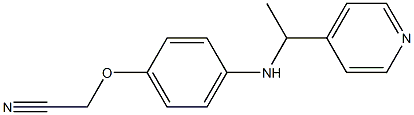 2-(4-{[1-(pyridin-4-yl)ethyl]amino}phenoxy)acetonitrile Struktur