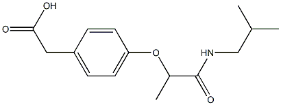 2-(4-{1-[(2-methylpropyl)carbamoyl]ethoxy}phenyl)acetic acid Structure